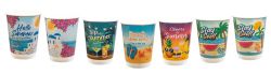 Картонена двустенна чаша 12 оз - Ø90 мм - 350 мл,  SUMMER  DESIGNS  MIX -  500 бр   В ПРОМОЦИЯ