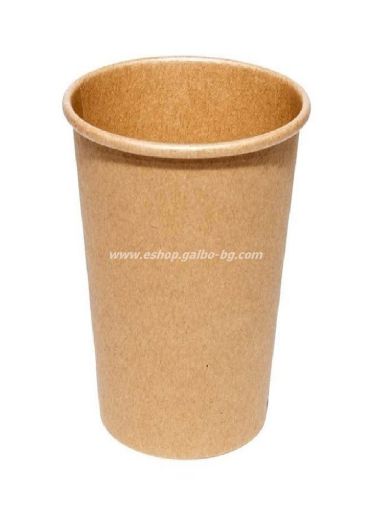 Картонена чаша KRAFT 16 oz - ф90 мм (400 мл)  50 бр / 1000 бр