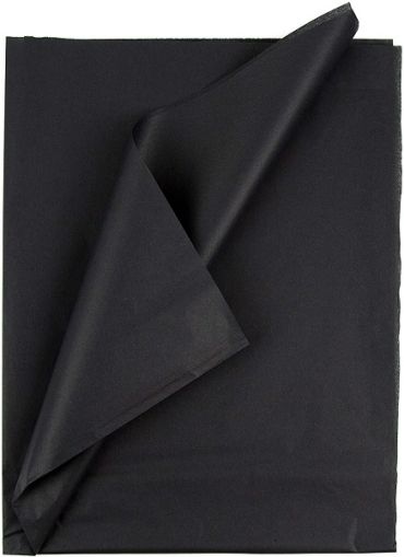 Тишу хартия 50х76 см, черна, 20 листа