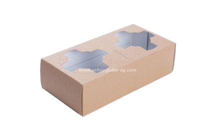 Носач за 2 чаши НАТУРАЛЕН   50 бр / 700 бр