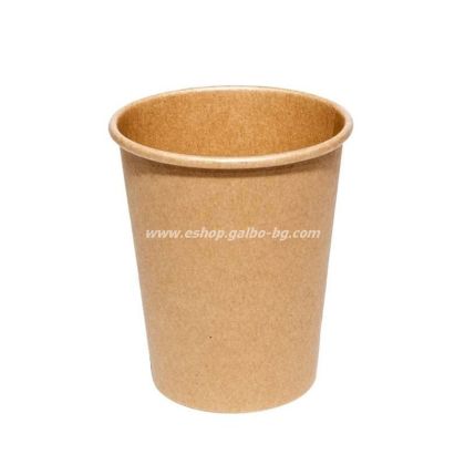 Картонена чаша 7 oz (150 мл) 72 мм,   KRAFT  100 бр / 3000 бр