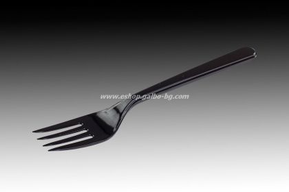 Пластмасова вилица черна ЛУКС - 100 бр