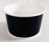 Картонена купа 400 мл с капак ЧЕРНА,  50 бр / 500 бр