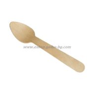 Дървена овална лъжичка за сладолед 11 см 100 бр.