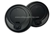 Капак  TAKE AWAY ЧЕРЕН, с чупеща зона STL 90 мм за картонена чаша 14 / 16 oz, 100 бр / 1000 бр