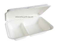 Био кутия от пулп с две деления  23*15 см, 25 бр / 400 бр