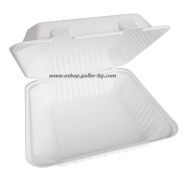 Био кутия от пулп без деления 23*23 см 100 бр / 200 бр.