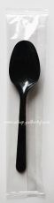 Единично опакована ЧЕРНА  пластмасова ЛУКС лъжица в пакет по 100 бр 