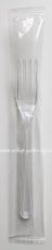 Единично опакована ПРОЗРАЧНА  пластмасова ЛУКС вилица, 100 бр