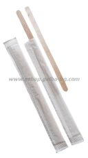 Единично опаковани дървени бъркалки за кафе - 11 см, 500 бр.