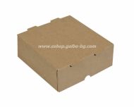 Картонена  кутия за БОНБОНИ/ДОНЪТ/ПОНИЧКА/КАНЕЛЕНО РУЛЦЕ кафява , 13*13*5 см  25 бр / 450 бр