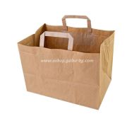 Крафт чанта за меню с дръжки XL и широко дъно НИСКА , 32/22/24 см - 25 бр / 250 бр. В ПРОМОЦИЯ