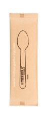 Опакована дървена десертна лъжица 14 см С ВОСЪЧНО ПОКРИТИЕ,  100 бр / 1000 бр
