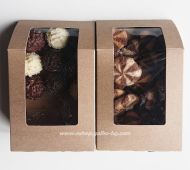 Крафт кутия с голям прозорец   9,5*5*11,5-15 см,  50 бр / 700 бр