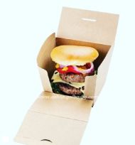 Картонена кутия за хамбургер XL крафт  11*11,5*10 см,  45 бр / 180 бр