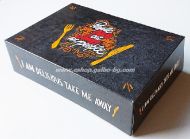 Картонена кутия за храна "Take me Away" ГОЛЯМА,  27*19*7,5 см,  25 бр / 200 бр