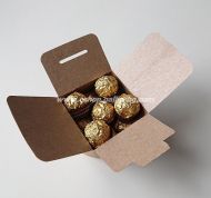 Малка кръгла кутийка  КРАФТ   50 бр / 500 бр