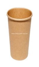 Картонена чаша KRAFT 12 oz - (300 мл) Ф 80 ММ  100 бр / 2000 бр