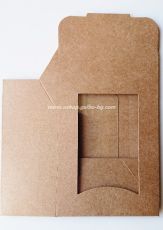 Крафт кутия с  голям  прозорец    9*5*9-12 см,  50 бр / 600 бр