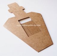  Картонена кутия за ТРИЪГЪЛЕН  сандвич с прозорец малка  12*12*5,2 см, 50 бр / 500 бр