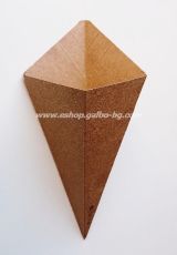 Картонен конус със сосиера КРАФТ  22,5*9,5*16,2 см, 50 бр / 1000 бр