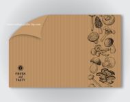 Хартиена подложка за сервиране 31*40 см, кафява  с печат Mushrooms 500 бр