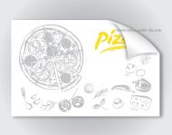 Хартиена подложка за сервиране 28*42 см  с печат PIZZA 500 бр 