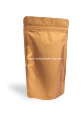 Дойпак златен матов плик с цип и вентил 200*100*300 мм , 50 бр / 1000 бр