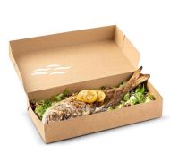 Картонена КРАФТ кутия за риба, малка 24,5*13*5,5 см   25 бр / 400 бр