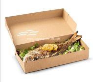 Картонена КРАФТ кутия за риба, ГОЛЯМА  35*17,5*6 см  - 25 бр / 250 бр