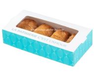 Картонена кутия за сиропирани сладки с прозорец "LA PATISSERIE C'EST L'AMOUR " 24*13*5,5 см - 25 бр / 400 бр.  В ПРОМОЦИЯ