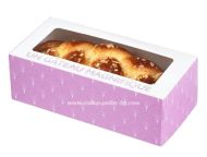 Картонена кутия  с прозорец за КОЗУНАК,руло,сладки и бисквити, В ПРОМОЦИЯ -   30*15*10 см  25 /200 бр