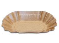 Картонена Крафт чиния овална No: 6  FSC MIX за пържени картофки, хот- дог, скара и апетайзери - 250 бр./ 1000 бр.   В ПРОМОЦИЯ