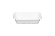 Био кутия от пулп, правоъгълна основа, без деления с РЕТ капак 500 мл,  18*12,5*4,5 см, 250 бр / 500 бр