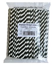 Хартиени сламки, БЯЛО-ЧЕРНИ    20 см / 6 мм - 250 бр./ 7000 бр.