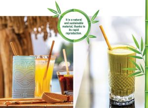 Сламки от БАМБУК - единично опаковани прави ф7 мм * 200 мм, 250 бр / 2000 бр