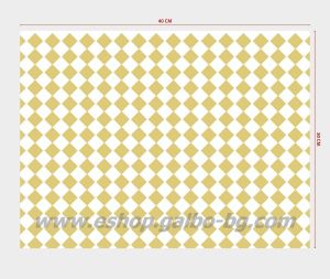 Хартия за сервиране и презентация с печат ДИАМАНТ - ЖЪЛТ  30х40 см, 500 бр