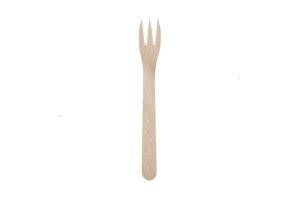 Дървена вилица Трирога 17 см,  100 бр / 5000 бр 