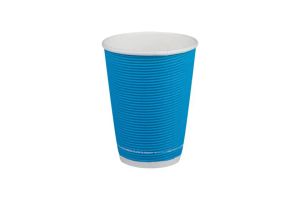 Картонена чаша 14 oz (350 мл) рипъл ЦВЕТНА МИКС, тристенна, 25 бр / 500 бр