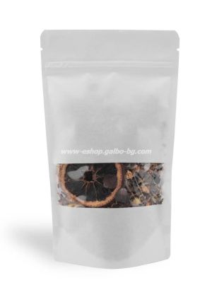 Дойпак бял плик за чай и ядки с тесен прозорец и цип 130/80/225 мм 50, 100 бр / 2000 бр КОД 2052