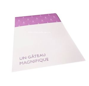 Картонена кутия за 8 парчета торта "UN GATEAU MAGNIFIQUE"   20*20*8 см -  25 бр / 200 бр.