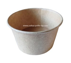 Картонена крафт сосиера 90 мл (3 oz)  с капак 100 бр