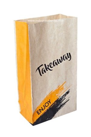 Плик за меню без дръжки, с печат TAKE AWAY малък  13/7/23,5 см - 250 бр  В ПРОМОЦИЯ