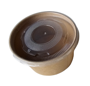  Картонена купа 400 мл КРАФТ  с капак ф 112 мм ,   50 бр / 500 бр