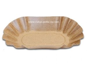 Картонена крафт чиния овална No: 9  FSC MIX  - 100 бр./ 1000 бр  В ПРОМОЦИЯ