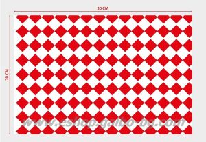 Хартия за сервиране и презентация с печат ДИАМАНТ - ЧЕРВЕН 20х30 см, 500 бр