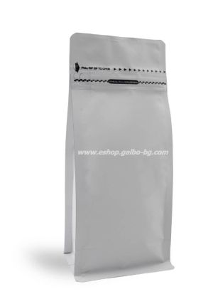 Бял мат плик тип кутия, с вентил и цип 115х80х215 мм 250 гр, 25 бр / 1000 бр