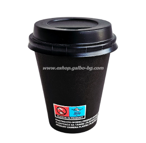 Картонена чаша 6 oz (150 мл) ЧЕРНА Ф70 ММ  50 бр / 1000 бр