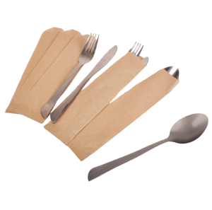 Хартиен плик за прибори 5/24, кафяв,  2000 бр насипно