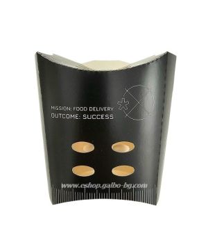 Картонена кутия за пържени картофки с капак за доставки  "Easy Eats"   8,5*7*12 см - 50 бр / 500 бр